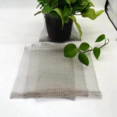 China Durable Stainless Steel Plant Gopher Wire Baskets Root Protector Compressed Knitted for sale
