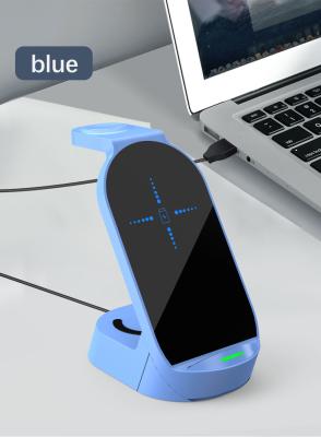 China White 3 In 1 QI Wireless Charger Compatible with Compatibility Qi-enabled Devices à venda
