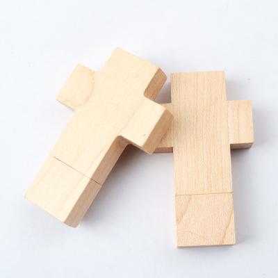 Chine Clé USB en bois en forme de croix Fast Usb 2.0 3.0 1 Go 256 Go à vendre