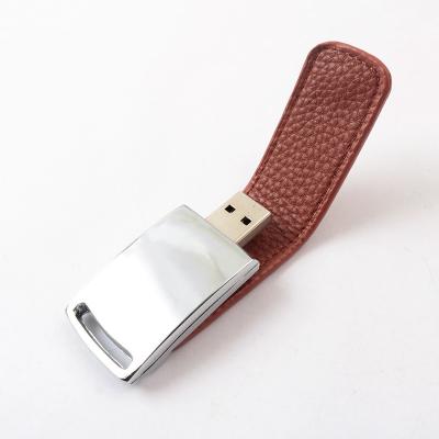 China Real Leather Usb Stick 2.0 3.0 portable usb flash drive 64GB 30MB/S for sale