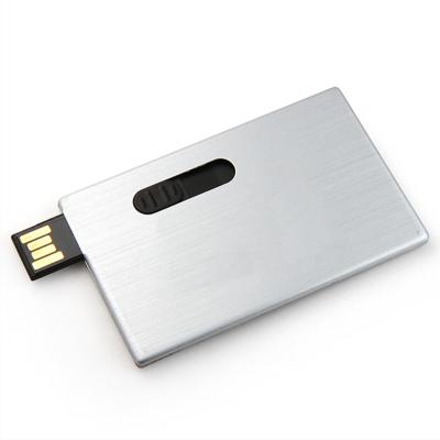 China Impermeabilice memoria USB ultra fina de la tarjeta de crédito 2,0 15MB/S 128GB en venta