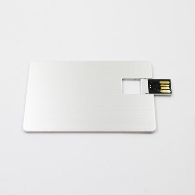 China O usb do estilo do cartão de crédito do metal de 32GB 64GB conduz o flash 2,0 80MB/S do UDP à venda