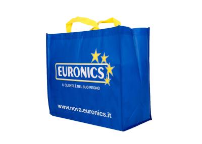 Китай Квадратные нижние голубые складные сплетенные хозяйственные сумки для ходя по магазинам Eco содружественного продается