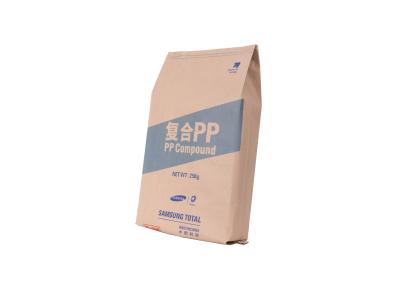 China Pp Woven Plastic Compound Stand Up Food Pouches , white / brown Custom Kraft Paper Bags for sale