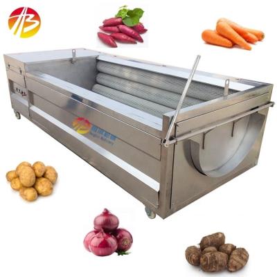 China Commercial Catering Vegetable Brush Type Washing and Peeling Machine with 2.2kw Power for sale