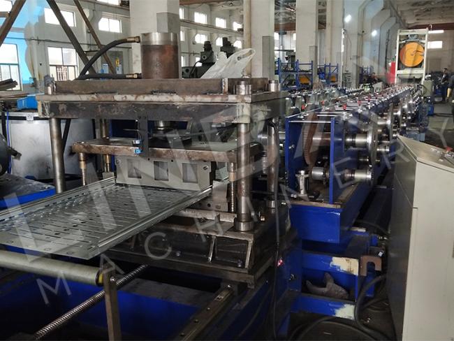 Cantilever Structure Automatic Perforated Cable Tray Roll Forming Machine With Flying Cut