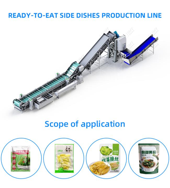 Turnkey prepared food production line with cooking, filling, sealing, and packaging systems for ready-to-eat meals