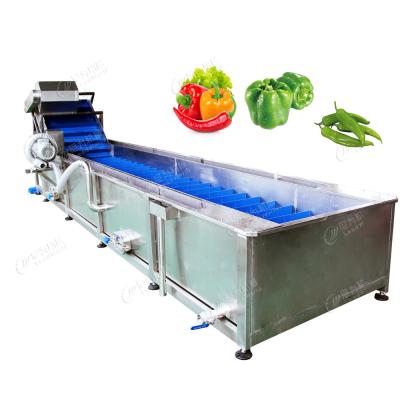 China 380V Vegetable Washing Line Green Pepper Chili Cleaning Machine for sale