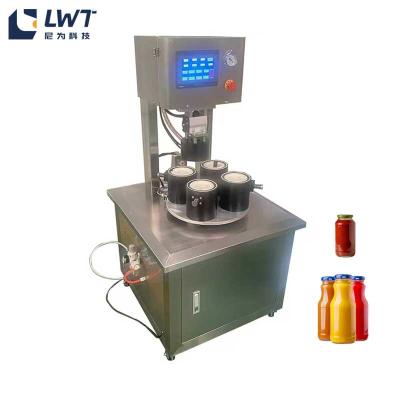 China Semi Automatic Glass Bottle Cans Jar Screwing Capping Sealing Packing Machine for sale