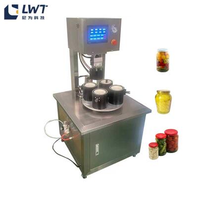China Glass Bottle Canned Food Vacuum Screw Capping Machine 380V for sale