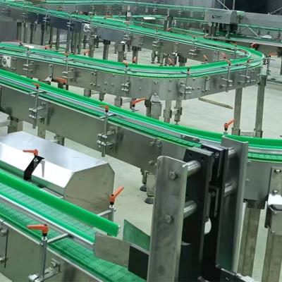 China Food Industry Packaging Production Line Table Top Chain Belt Conveyor Design for sale
