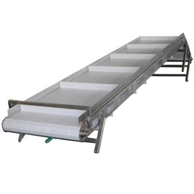 China Food Industry Conveyor Inclined Belt Plastic Table Top Chain Conveyor System for sale