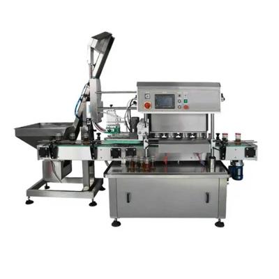 China Glass Bottle High Speed Jar Vacuum Capping Sealing Machine Linear Twist Off Capping Machine for sale