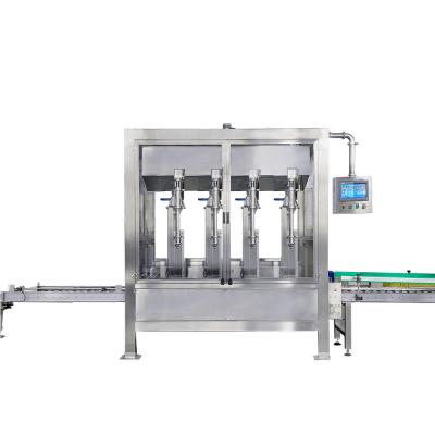 China Automatic Multy Heads Linear 5KG-30KG Liquid Weighting Filling Machine For Bucket Pail Can for sale