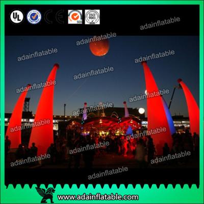 China New Design Holiday Events Decoration Inflatable Cone LED Lighting Inflatable Pillar for sale