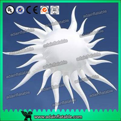 China White Hanging Inflatable Sun For Club Event Hanging Decoration for sale