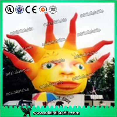 China 5m Giant Advertising Inflatable Sun with LED Light for Club and Party Decoration for sale