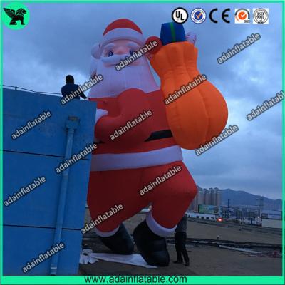 China New Brand Christmas Advertising Decoration 6m Climbing Inflatable Santa Claus Cartoon for sale