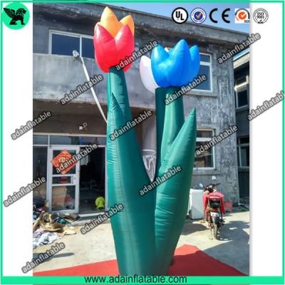 China Spring Indoor Outdoor Event Party Decoration Inflatable Tulip Flower Stage Decoration for sale