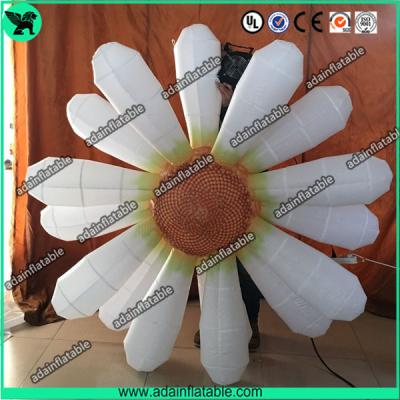 China 2m Beautiful White Flower Inflatable Led Light For Party Wedding Decoration With Blower for sale