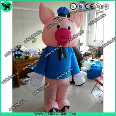 China Kids Event Inflatable Pig Cartoon Advertising Inflatable Pig Mascot Costume for sale
