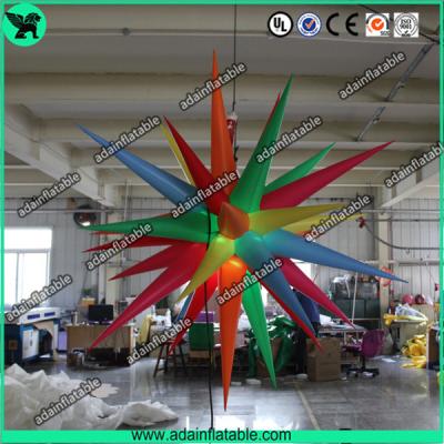 China Colorful Inflatable Rainbow Star For Wedding Hanging Decoration for sale