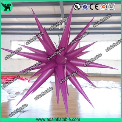 China 2m 210T Polyester Cloth Purple Inflatable Star for sale