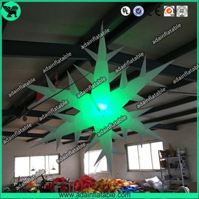 China Inflatable Snowflake With LED Light,Lighting Inflatable Snow Flower for sale