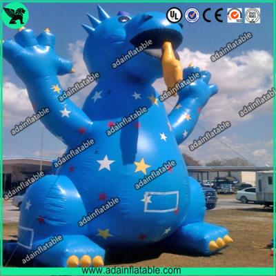 China 3m High Cute Blue Inflatable Dragon Cartoon For Giant Event , Event Inflatable Model for sale