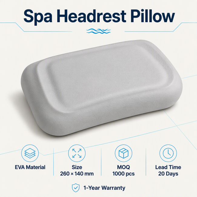 Water Resistant Spa Headrest Pillow for Hot Tub Replacement Parts OEM ODM Wholesale