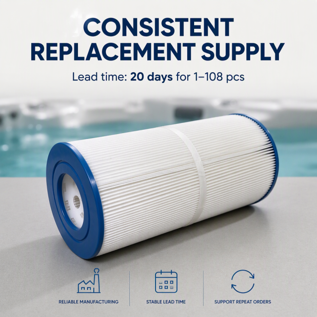 Spa Hot Tub Filter 60381 Replacement Cartridge for Swimming Pool Hot Tub, Pleated Water Filter Cartridge