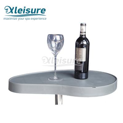 China Durable Stylish Spa Tray Table Jacuzzi Table Stainless Steel Upright Pole for sale