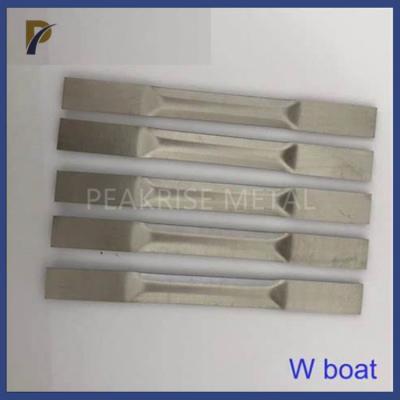 China Stamping Evaporation Tungsten Boat For Resistive Evaporation Source Vacuum Evaporation Coating Boat for sale