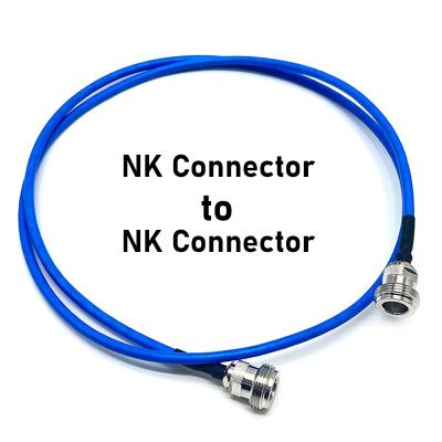 China NK Connector to NK Connector Blue coaxial RF cable all copper High Temperature High frequency communication male signal for sale