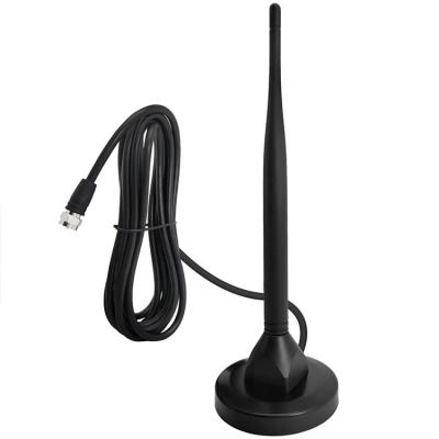 China Strong Magnetic Base Amplified TV Antenna 1-2dBi Copper Alloy Whip for sale