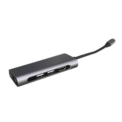 China Eje de aluminio del adaptador USB C HDMI del Usb 3,0 Multiport del OEM de la FCC ROHS en venta