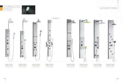 China Stainless Steel Bathroom Shower Panel System With Rain Shower Head for sale