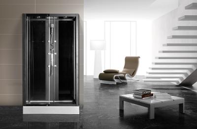 China Matt Black Profiles Corner Walk In Shower Enclosures 1200 X 900 Rectangular Grey for sale
