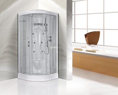 China Transparent Glass Corner Shower Cabins , Corner Entry Shower Enclosure for sale