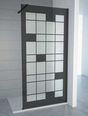 China Tempered Smoke Glass With Matt Walk In Shower Cubicles for sale