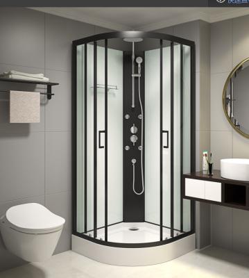 China 15.5cm Tray Quadrant Shower Cubicles Transparent Tempered Glass KPN2009007 for sale