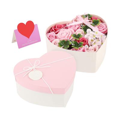 China El corazón forma la caja de regalo de la flor de CMYK, caja de almacenamiento del ramo para el día de tarjetas del día de San Valentín en venta