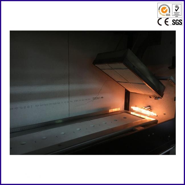 Flooring radiant panel test apparatus detailed view
