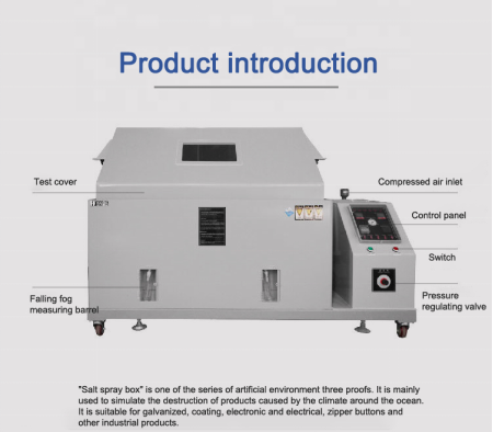 YUYANG Salt Spray Test Chamber - Internal chamber view showing spray nozzles and sample placement area