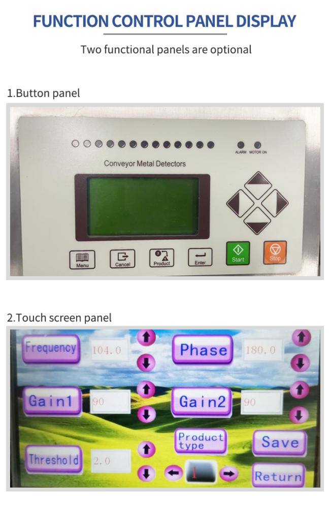 Metal detector function display interface