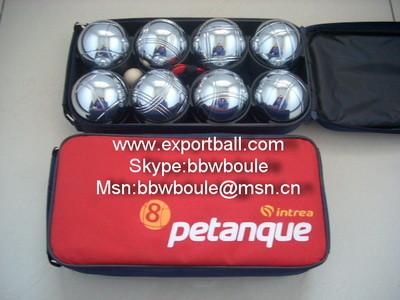 China garden games, factory wholesale petanque boules set 8 pcs in nylon bag for sale