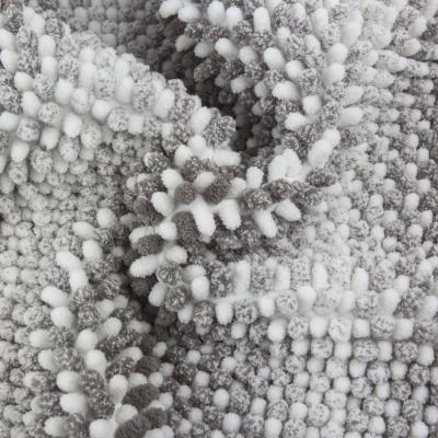 China Chenille Microfiber Textile Woven Fabric Rug Mop Car Cleaning No Pile Bath Mat Fabric à venda