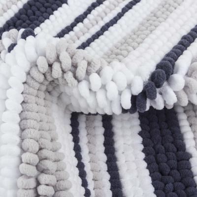 China Cleaning Microfiber Plush Chenille Fabric 100% Polyester Blanket Shaggy Fabric à venda