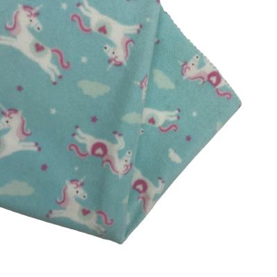 China Printed Soft Fleece Fabric , Plain Dyed Pattern Anti Pill Fabric for sale