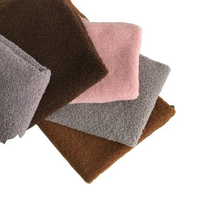 China Medium Weight Velvet Fleece Fabric Plain Polyester 100 For Garment for sale